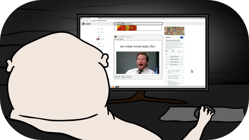 Caveman Reddit - frame at 0m5s